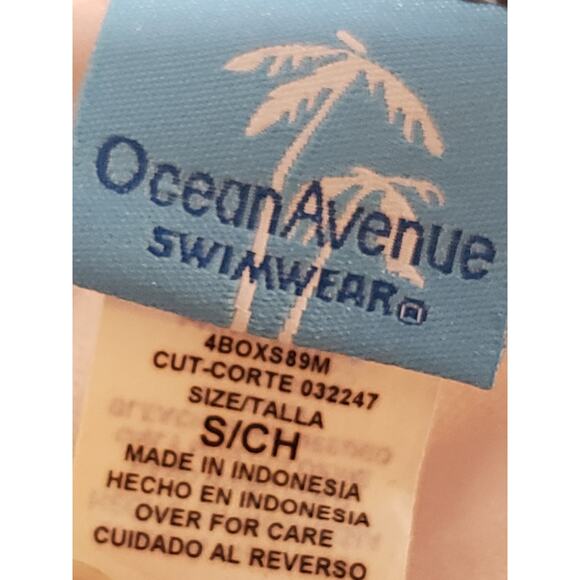 Ocean Avenue Swimwear Multi Colored Floral Padded Bikini Swim Top Adjustable Tie - Picture 3 of 5